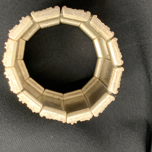 Silver Textured Stretch Bracelet - Picture 5 of 5